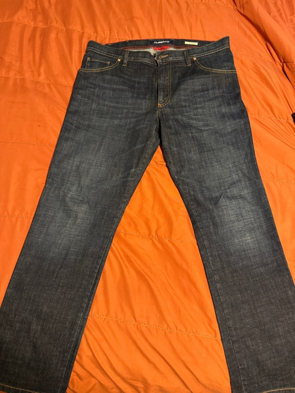 Alberto Makali Men's Dark Blue Straight Jeans